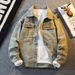 2026 American Vintage Printed Denim Jacket Men's High-End Loose Casual Jacket Design Top_viptrois.com
