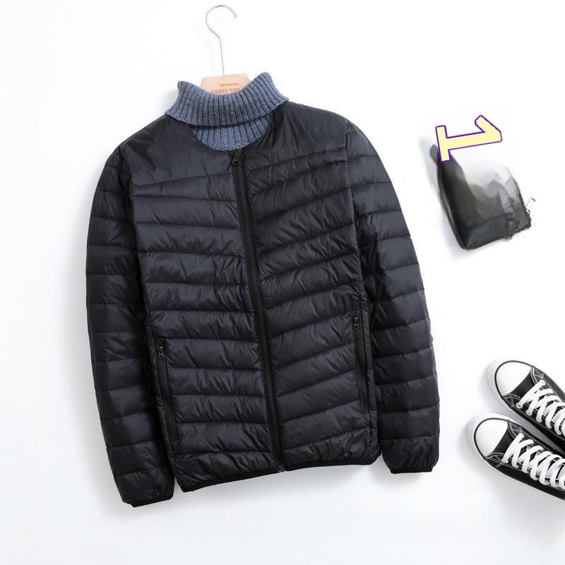 Pure 2023 Autumn Winter Down Jacket Men Round Neck Lightweight Short New Large Size Korean Version Slim Fit Fashion Casual_viptrois.com