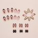 Christmas Fine Flash Brown French Cute Elk Foreign Trade European And American Style Detachable Nail 30 Pieces_viptrois.com