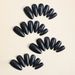 Pure Color Almond Shaped Black Wearable Nail Patches Removable False Nails_viptrois.com