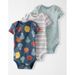 Baby Short Sleeved Jumpsuit Cotton Triangle Bodysuit Cute Crawling Clothes 3 Piece Set European And American Style Newborn Elastic Slim Fit_viptrois.com