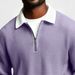 Men's Half-Zip Collar Sweatshirt – Color-Block Grid Design, Breathable Long Sleeve For Gym & Casual Wear_viptrois.com