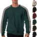 Men's Color Block Long Sleeve Sweatshirt - European Size, American Style, Lightweight & Comfortable, Round Neck Pullover For Casual Wear_viptrois.com