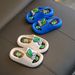 Children's summer anti slip cartoon dinosaur sandals with soft soles for home bathing, children's slippers 2-7 years old_viptrois.com