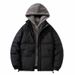 Men's Clothing Fleece-Lined Hooded Winter Coat, Sherpa Particle Pullover Jacket, Loose Fit Casual Streetwear, Insulated Outerwear For Cold Weather_viptrois.com