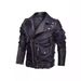 Men's Clothing outdoor windproof jacket with many zippers, many men's clothing, personalized jacket PU leather clothing_viptrois.com