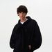 Men's Clothing Retro Strap Design Hooded Sweatshirt Loose Casual Cleanfit Hoodie Cardigan Jacket Top_viptrois.com