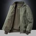 Men's Vintage Baseball Jacket – Retro Pilot Style, Polyester Casual Coat (M-3XL, Black/Grey/Green/Dark Blue/Khaki)_viptrois.com