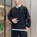 New Autumn Men's Trendy Hoodie Solid Color Casual Youth Versatile Long Sleeve T-shirt Trendy_viptrois.com