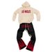 Flame Streetwear Set – Hooded Sweatshirt & Jogger Pants (100% Polyester, Black/Red Ember Print, Unisex Oversized Fit, Gym To Street)_viptrois.com