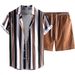 Men's Clothing 3D Printed Short Sleeved Shirt Suit Summer Casual Loose Sets_viptrois.com