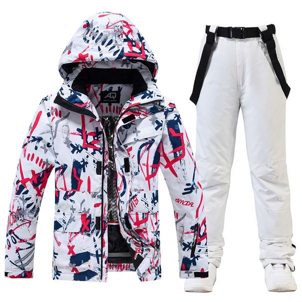 Unisex Ski Suit Set - Waterproof Snowboard Jacket & Pants With Thermal Insulation (18 Color Combinations, S-XXXL)_viptrois.com