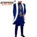 Men's clothing African Men's dress three-piece set coat + top + pants_viptrois.com