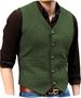Man's Clothing Men's Waistcoat V-neck Groom And Best Man Wedding Dress Waistcoat_viptrois.com