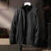 Men's Clothing Stand Collar Jacket Fashion Trendy Nylon Stand Collar Jacket With Zipper Pockets, Stylish Casual Outerwear For Teens And Young Adults_viptrois.com