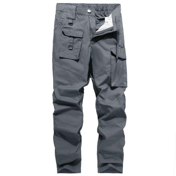 Men's Clothing tactical pants workwear multi pocket pants wear resistant elastic training military fan long pants_viptrois.com