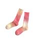 Trendy Gradient Knit Socks For Men And Women - Soft Cotton Blend, Mid-Calf Height, Double-Needle Stitched, Warm & Breathable For Winter All Seasons_viptrois.com