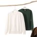 Men's Clothing Casual Long Sleeve Pullover Sweatshirt - Classic Round Neck, Relaxed Fit, Vintage Style, Basic Solid Color For Autumn_viptrois.com