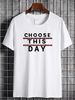 Vintage Joshua 24:15 Religious T Shirt Choose This Day Jesus Tee Men’s 2XL Stretched Summer Versatile Stylish Homme Slightly Streetwear Casual_viptrois.com