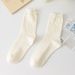 Women's & Men's Cotton Crew Socks With Bow Detail - Soft Breathable Casual Socks For Spring Summer Fall Winter - Solid Color Stackable Socks_viptrois.com