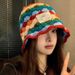 Dopamine diamond grid for women, versatile in autumn and winter to show off face, small woolen basin hat, Korean version_viptrois.com