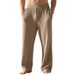 Spring And Autumn Jacquard Striped Wide Leg Pants Casual Loose Pit Drawstring Straight Large Size Men's Pants_viptrois.com