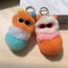 2022 New Rex Rabbit Fur Holiday Caterpillar Keychain Cute Plush Bag Pendant Jewelry Accessories_viptrois.com
