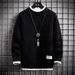 Men's Half Turtleneck Sweater – Modern Knit Pullover With Twist Hem (Gray/Khaki/Black/Green/Red, M-XXXXL)_viptrois.com