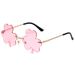 Trendy Cat Eye Sunglasses With Floral Accents - Lightweight UV380 Protection For Fashion & Parties (Gold Frame/Gray Lens)_viptrois.com