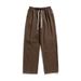 Men's Clothing Retro Sand Washed Loose Casual Pants Men's Spring Style Trendy Brand All Match Three Dimensional Pleated Design Plus Velvet Trousers_viptrois.com