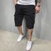 "Men's Cotton Twill Cargo Shorts – Classic Drawstring Waist, 4-Pocket Utility Design, Relaxed Fit (Army Green/Black/Red/Blue, S-XXXL)"_viptrois.com