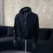 Grey American Half Zipper Sand Up Collar Hoodie For Men, Spring Auumn Fashion Brand, High-End And Cool Clean Fi_viptrois.com