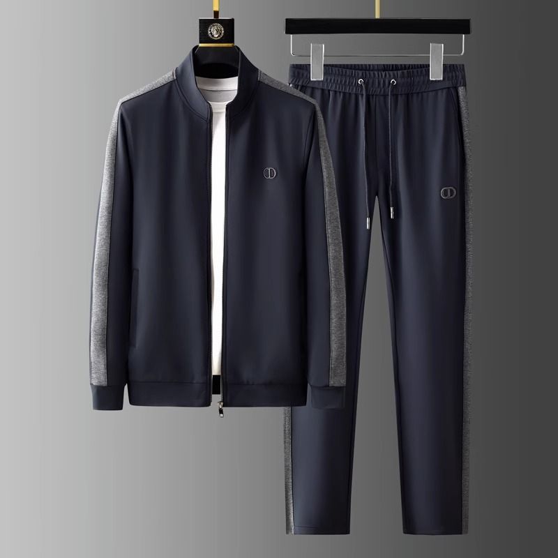 Two Piece Hoodie Set For Men With Contrasting Stand Up Collar Casual Sports Set, Spring High-quality Wrinkle Resistant_viptrois.com