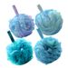 AmazerBath Loofah Sponge 75g/Piece, Exfoliating Bath Sponge Body Scrubber - Loofa Set Of 4 Flower Color (Large, Green-Purple)_viptrois.com