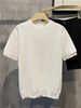 Men's Clothing Knitted Short Sleeved T Shirt Men's Summer Thin Ice Silk Half Sleeved Sweater Men's White Inner Wear Single Bottoming Top_viptrois.com