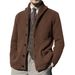 "Men's Polyester Knit Cardigan – Classic Open-Front Sweater For Business Casual (M-XXL, 5 Neutral Tones)"_viptrois.com