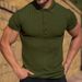 Men's Breathable Striped Shirt – Stretch Fit For Gym & Casual Wear, Moisture-Wicking Summer Performance_viptrois.com