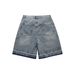 Men's Clothing Edge Washed White Distressed Denim Shorts Men's American Trendy Summer Loose Casual Shorts_viptrois.com
