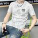 Trendy Brand Cartoon Printed Short-sleeved T-shirt Men's 2024 Summer New Slim-fit Half-sleeved Ruffian Mercerized Cotton Slim-fit Shirt T-sleeves_viptrois.com