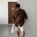 Men's Clothing Linen Shorts Casual Pants Summer Loose Trendy Cotton And Linen Shorts Solid Color Beach Shorts_viptrois.com