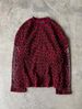 American Retro Street Trend Style Loose Leopard Print Double Sleeve English Print Ins Style Crew Neck Casual Long Sleeve T-shirt_viptrois.com