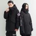 Men's & Women's Long Down Jacket With Hood, Waterproof Winter Coat, 600FP White Duck Feather, Windproof Parka For Extreme Cold -30℃_viptrois.com