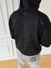Men's Solid Color Beaded Hooded Sweatshirt - Trendy Oversized Streetwear Pullover With Long Sleeves_viptrois.com