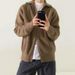 Autumn And Winter High Neck Solid Color Zipper Cardigan Warm Sweater Jacket_viptrois.com