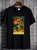 Vintage Halloween Spell Witch Monster Halloween Party T-Shirt Print Round Neck Short Sleeve Summer Graphic Versatile Soft Designer Clothes Top For Everyday Wear Stylish T-Shirt For Women Casual Slightly Female Fashion Streetwear Casual Unisex_viptrois.com