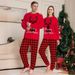 Christmas Alphabet plaid Fawn Christmas family dress printed homestay pajamas_viptrois.com