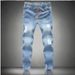 Men's Clothing Men's Jeans Nine Point Tapered Loose Fitting Men's Pants_viptrois.com