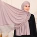 Women's Hijab new solid color modal lace ladies headscarf long scarf scarf_viptrois.com