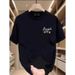 Trendy Pure Cotton Short Sleeve T-Shirt 220g For Young Men And Women Motorcycle Print Summer Top Instagram Worthy Style_viptrois.com