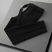Men's Thin Ice Silk Cropped Trousers Summer Style Casual Dress Pants Korean Trendy Slim Fit Tapered Leg Suit_viptrois.com